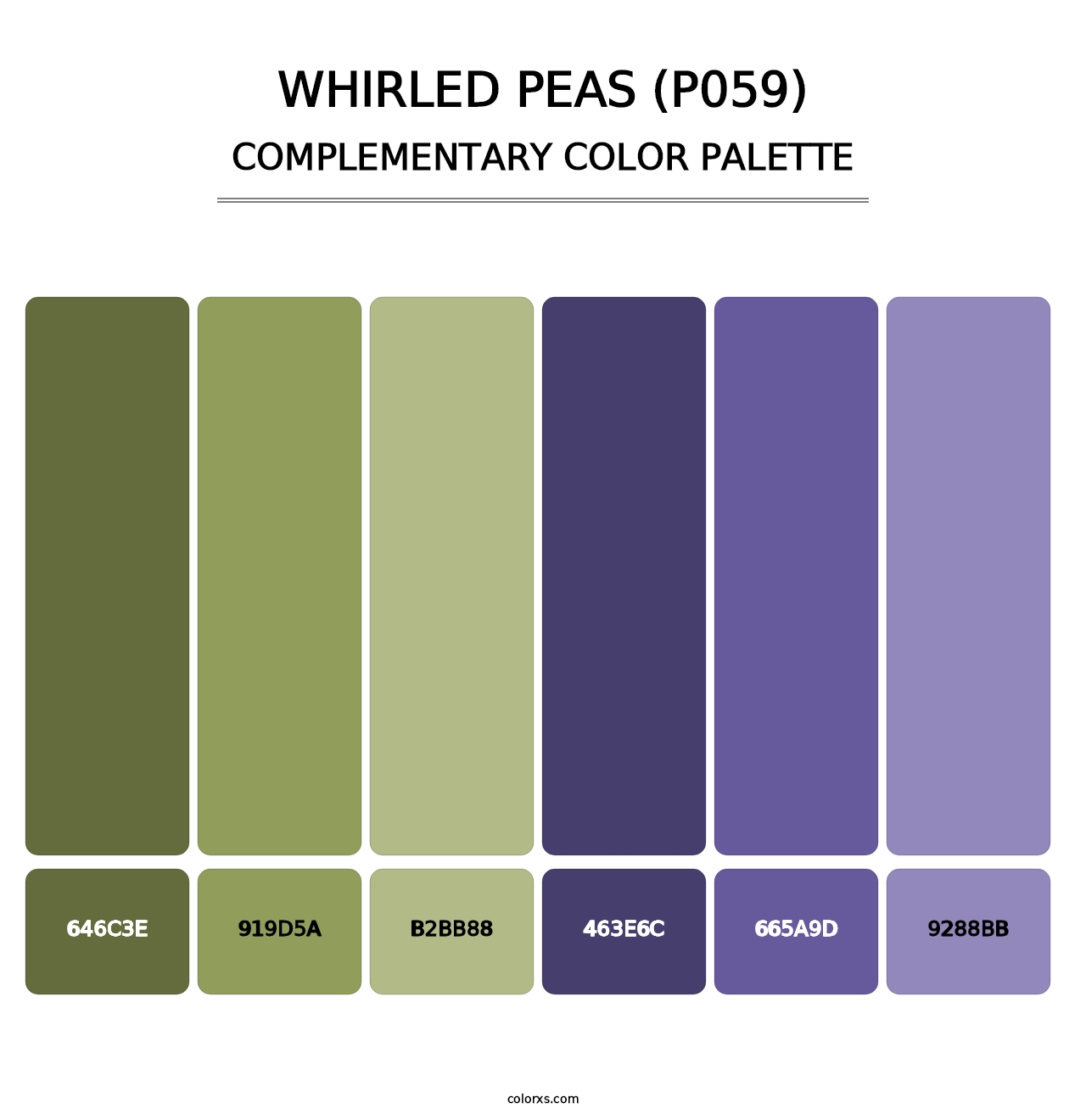 Whirled Peas (P059) - Complementary Color Palette