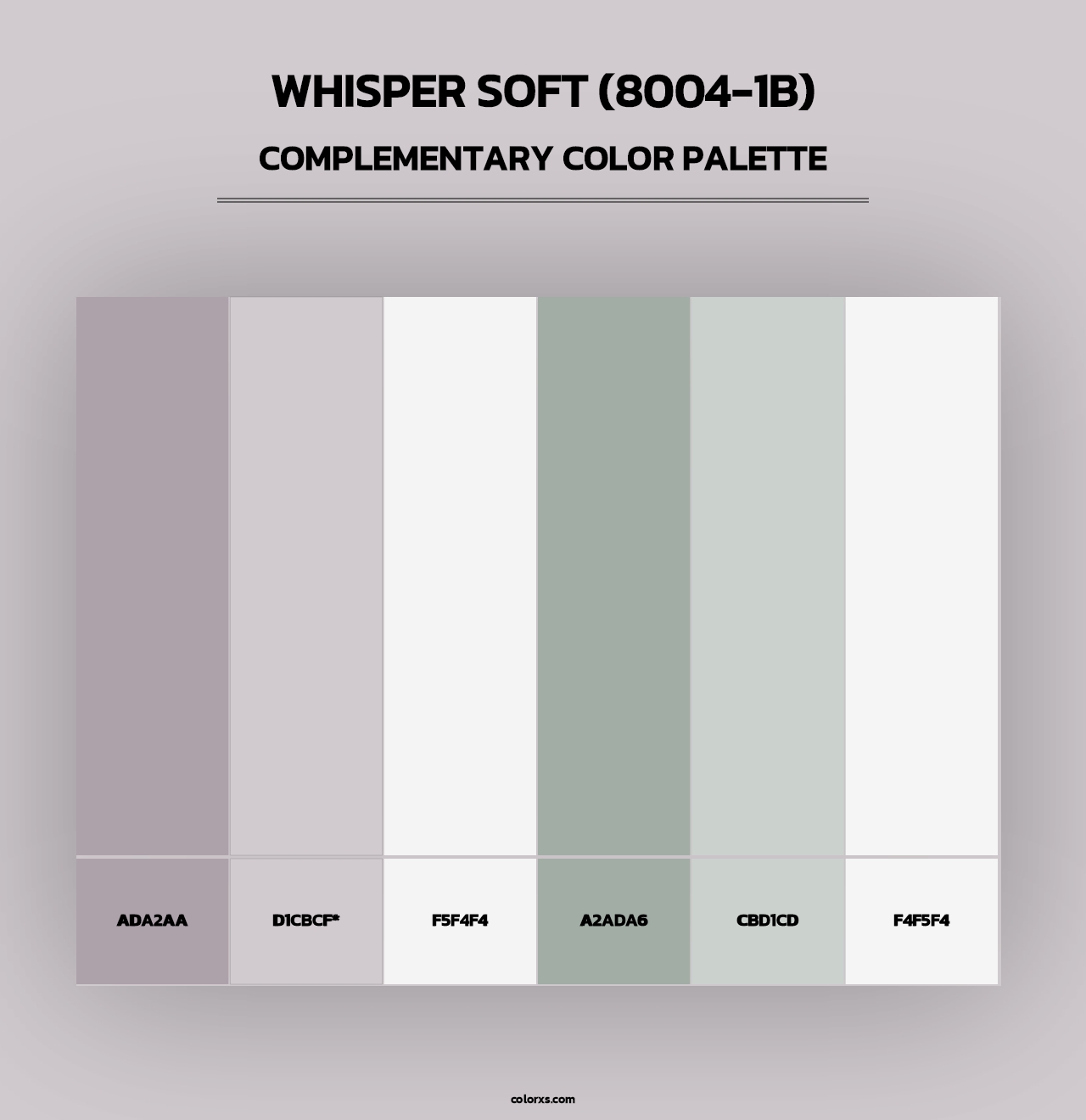 Whisper Soft (8004-1B) - Complementary Color Palette