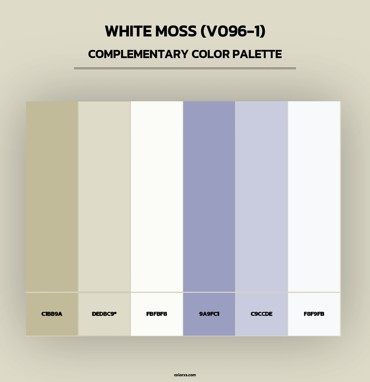 White Moss (V096-1) - Complementary Color Palette