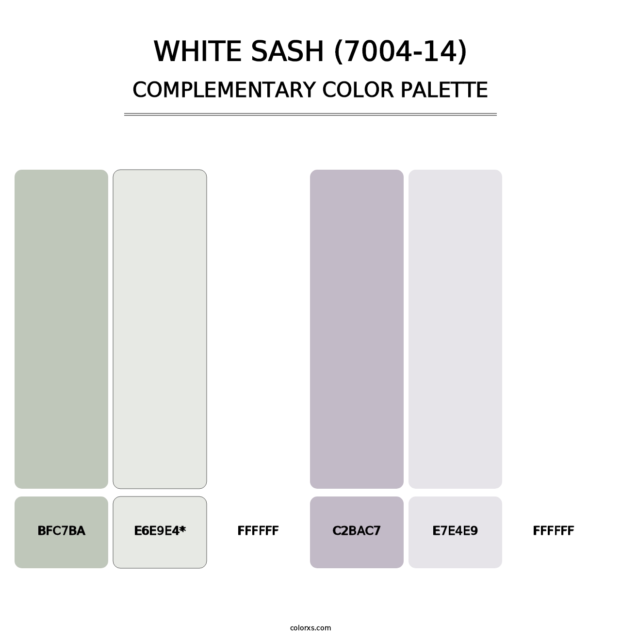 White Sash (7004-14) - Complementary Color Palette