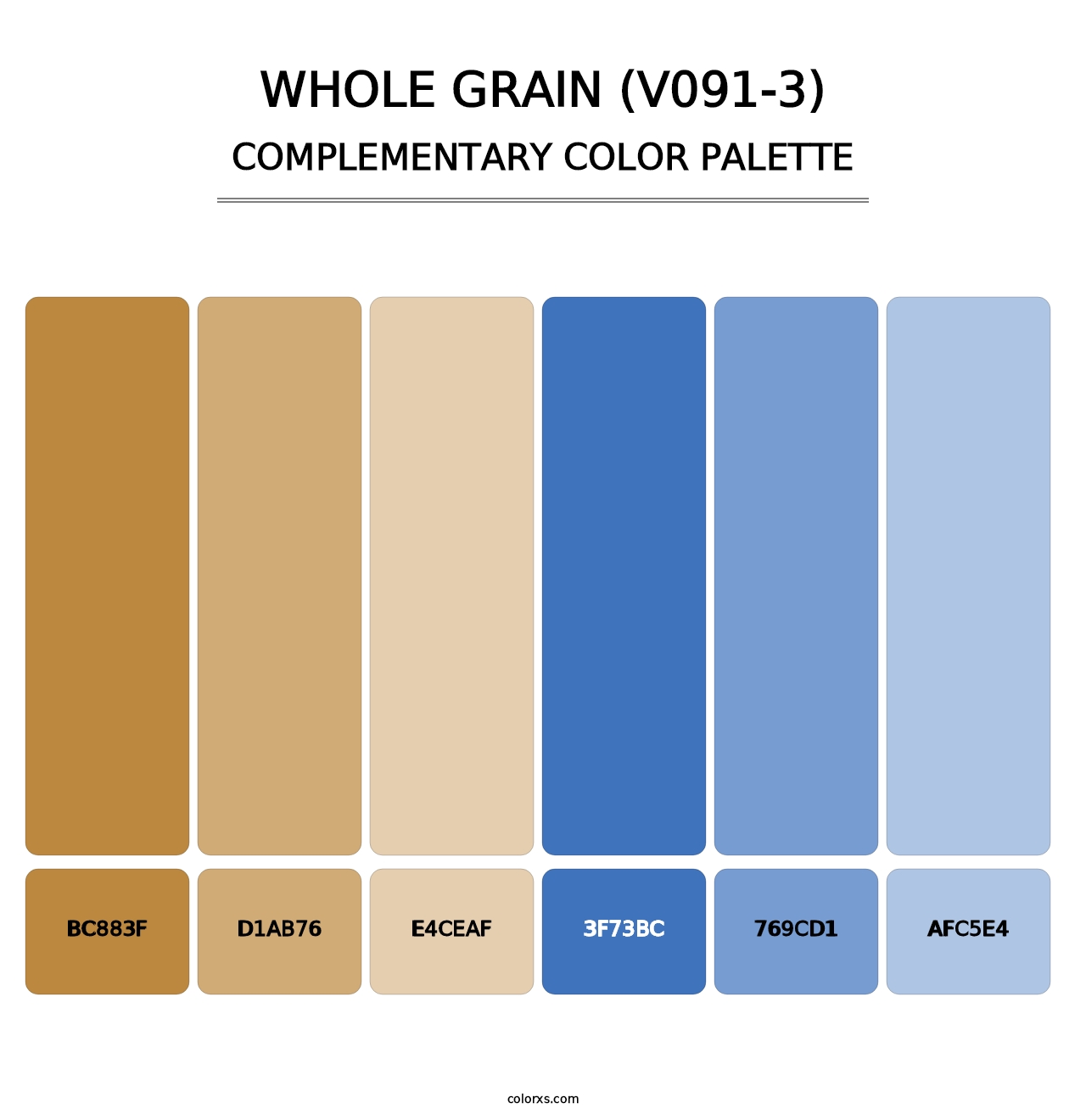 Whole Grain (V091-3) - Complementary Color Palette