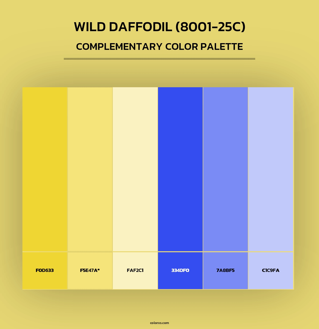 Wild Daffodil (8001-25C) - Complementary Color Palette