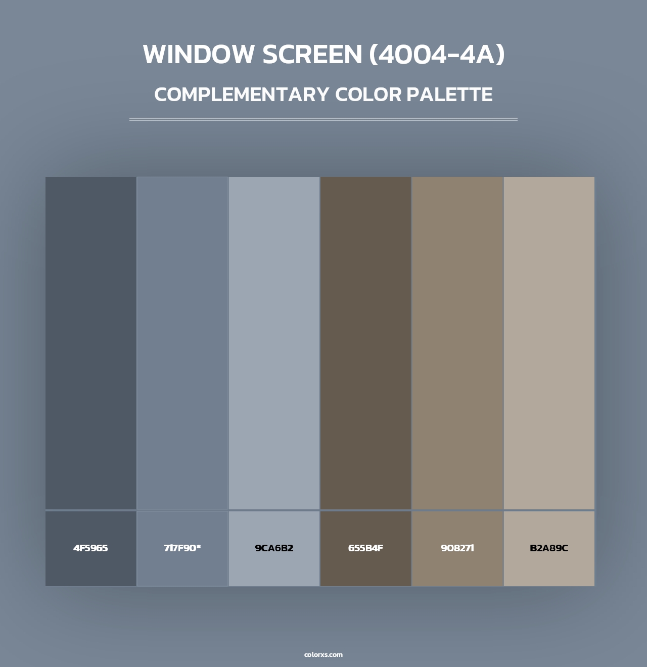 Window Screen (4004-4A) - Complementary Color Palette