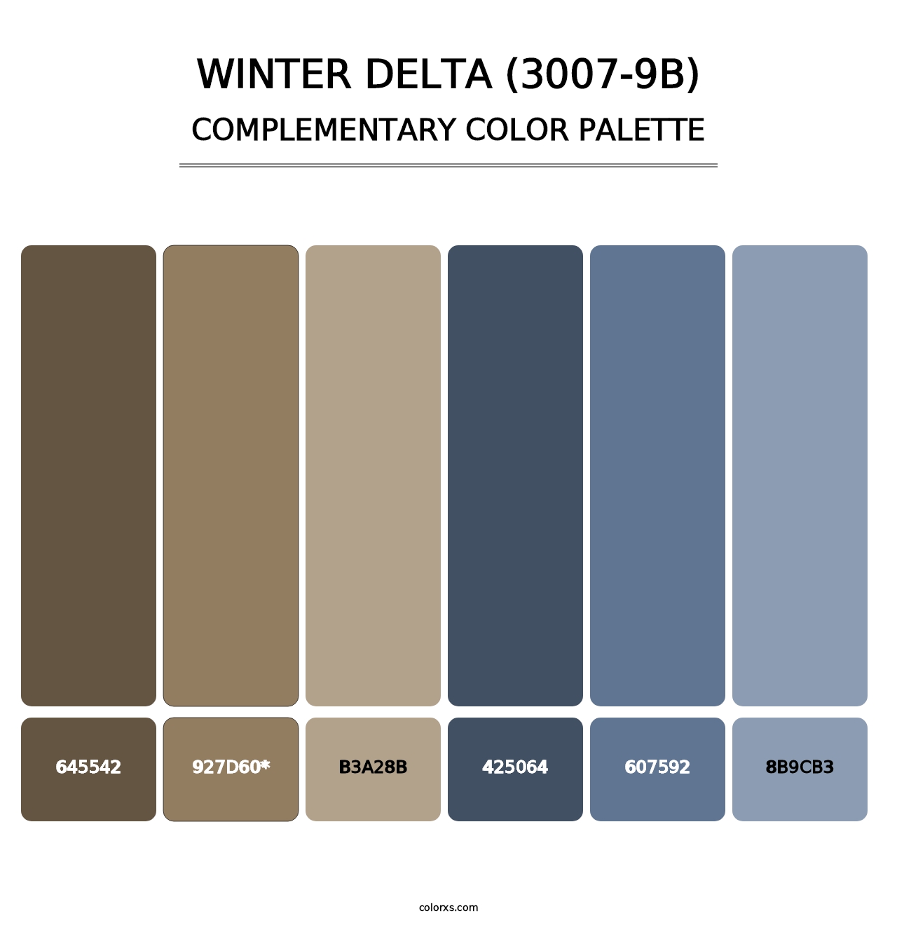 Winter Delta (3007-9B) - Complementary Color Palette