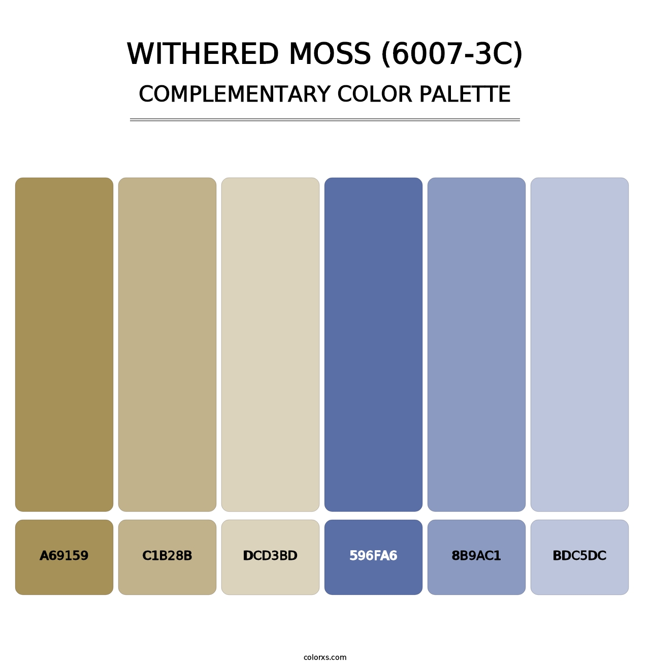 Withered Moss (6007-3C) - Complementary Color Palette