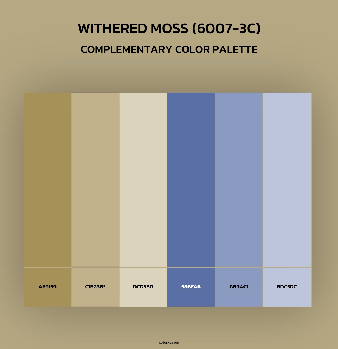 Withered Moss (6007-3C) - Complementary Color Palette