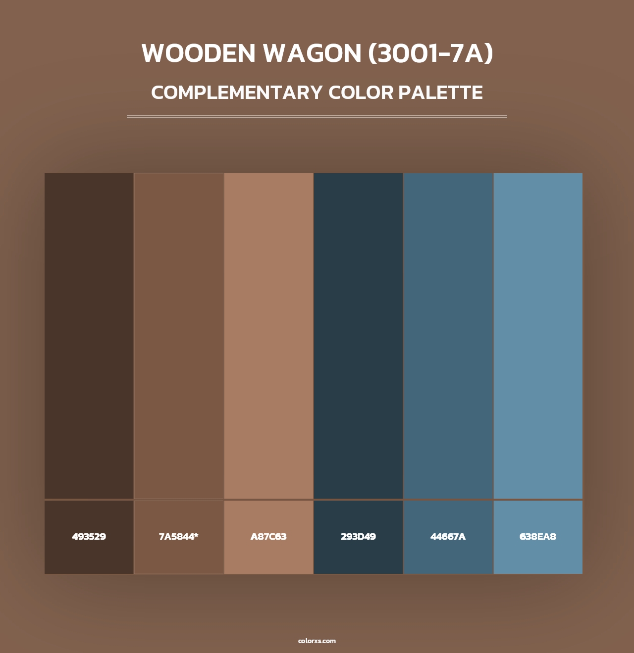 Wooden Wagon (3001-7A) - Complementary Color Palette