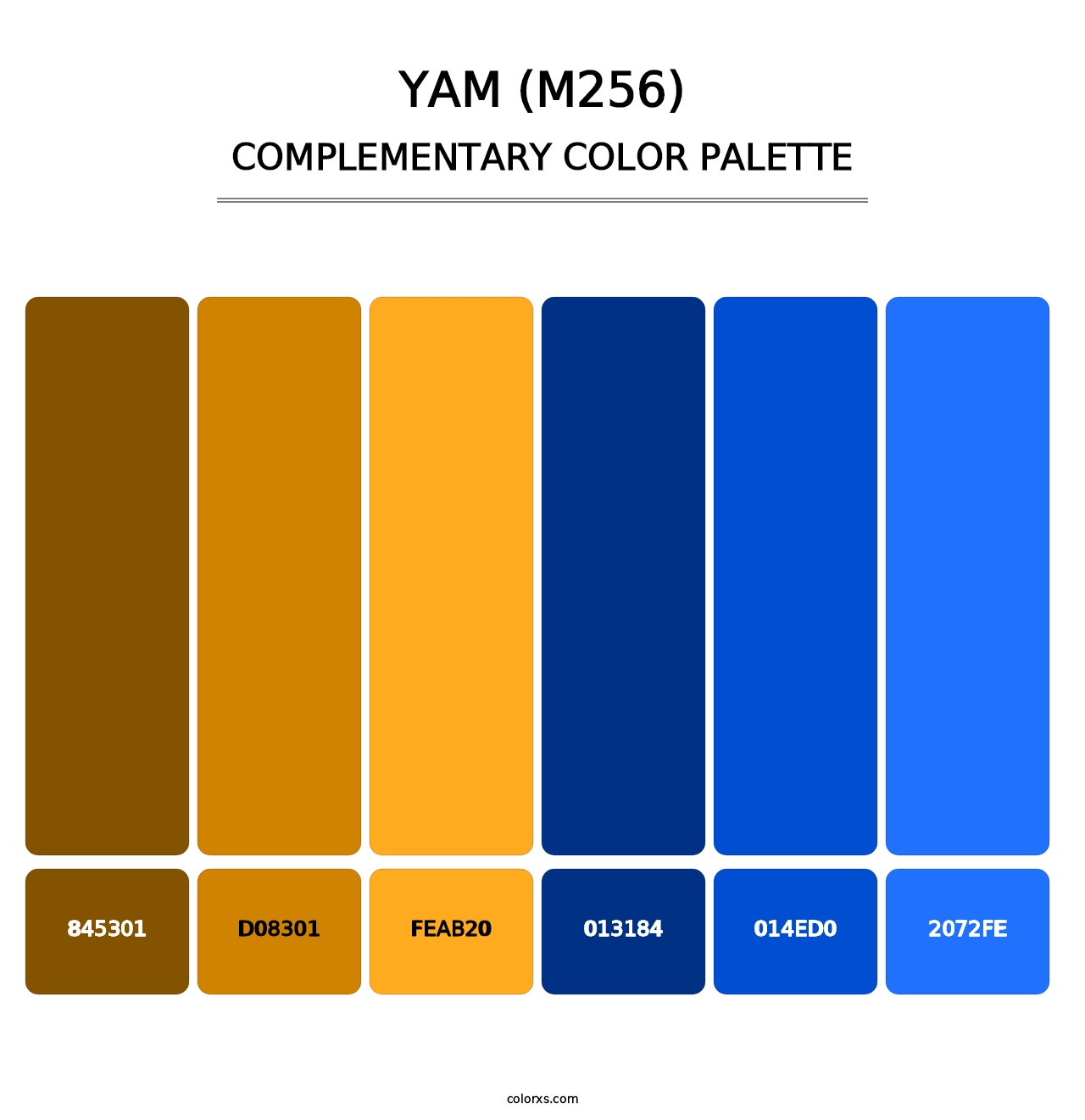 Yam (M256) - Complementary Color Palette