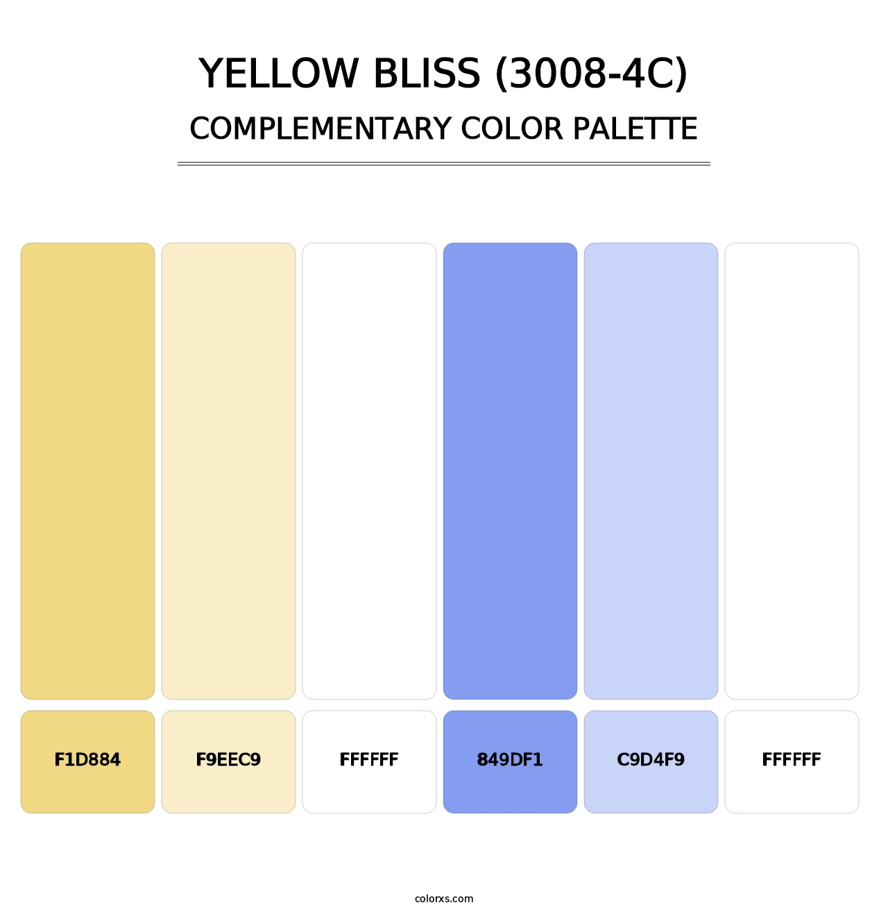 Yellow Bliss (3008-4C) - Complementary Color Palette