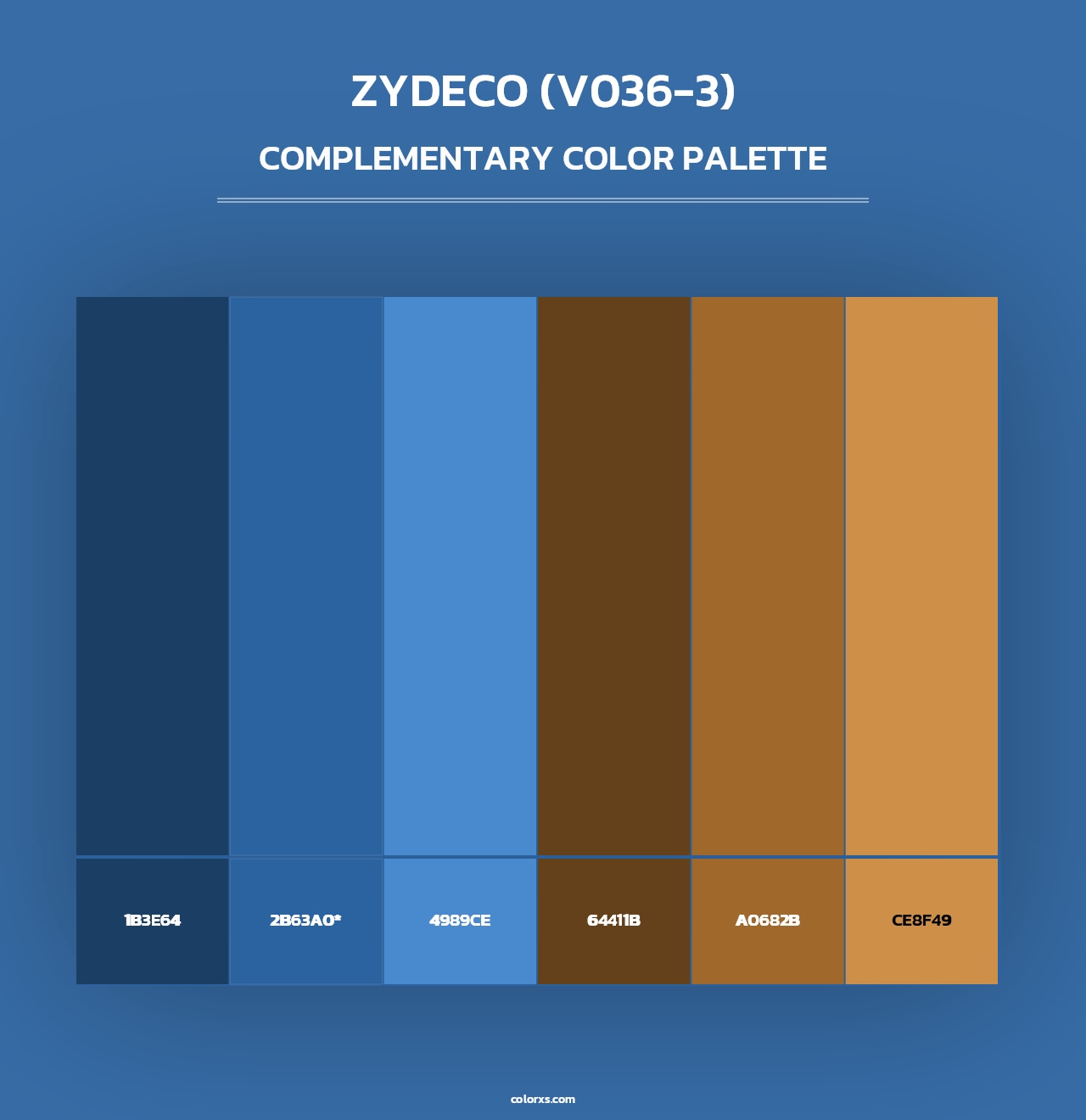 Zydeco (V036-3) - Complementary Color Palette