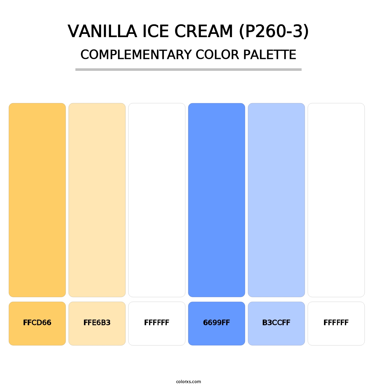 Vanilla Ice Cream (P260-3) - Complementary Color Palette