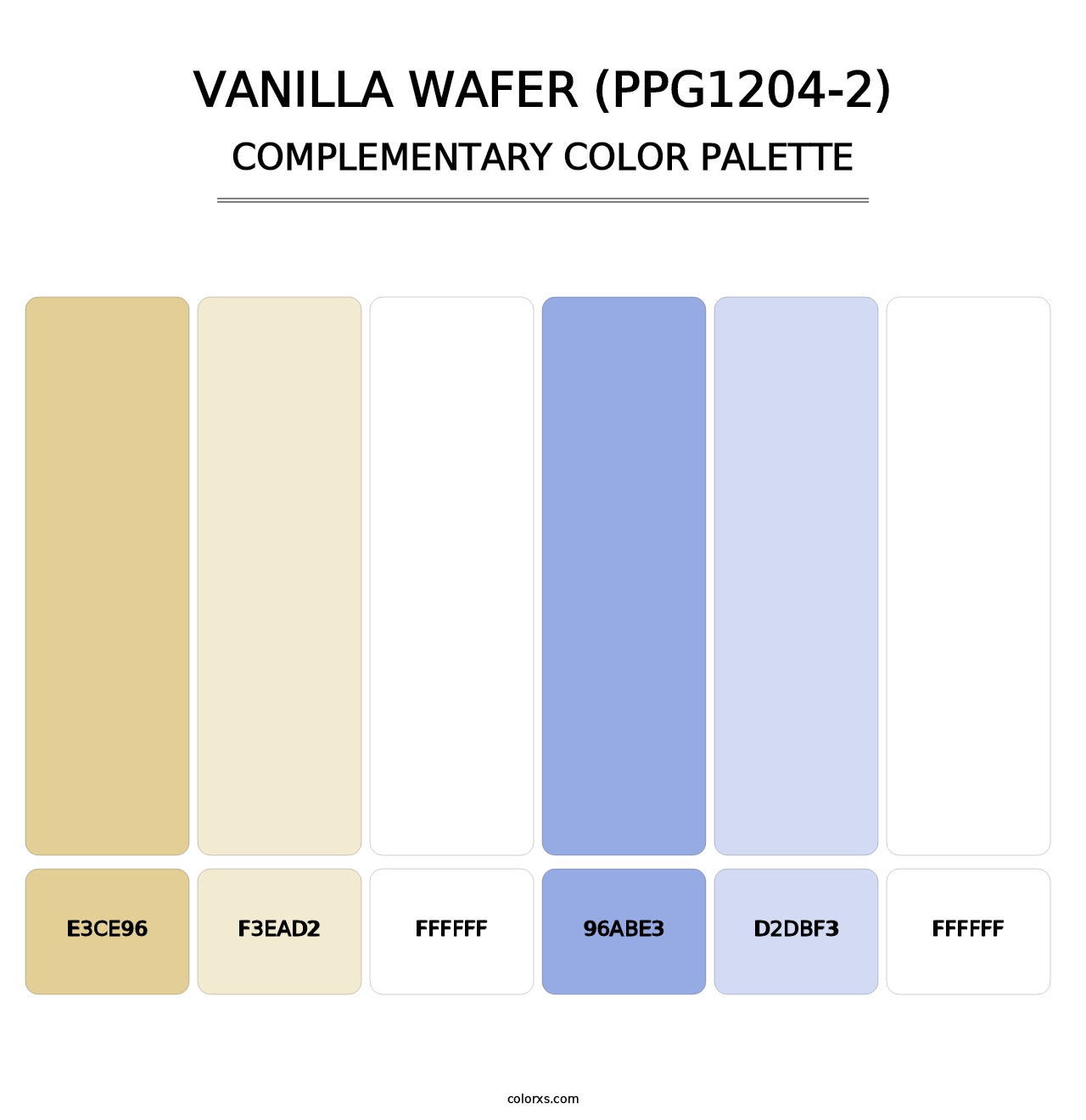 Vanilla Wafer (PPG1204-2) - Complementary Color Palette