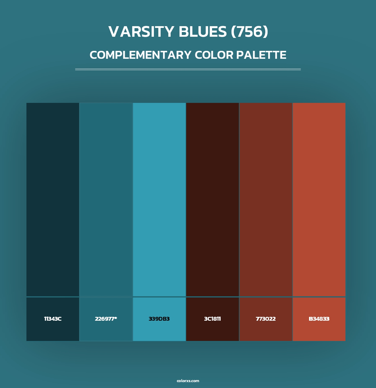 Varsity Blues (756) - Complementary Color Palette