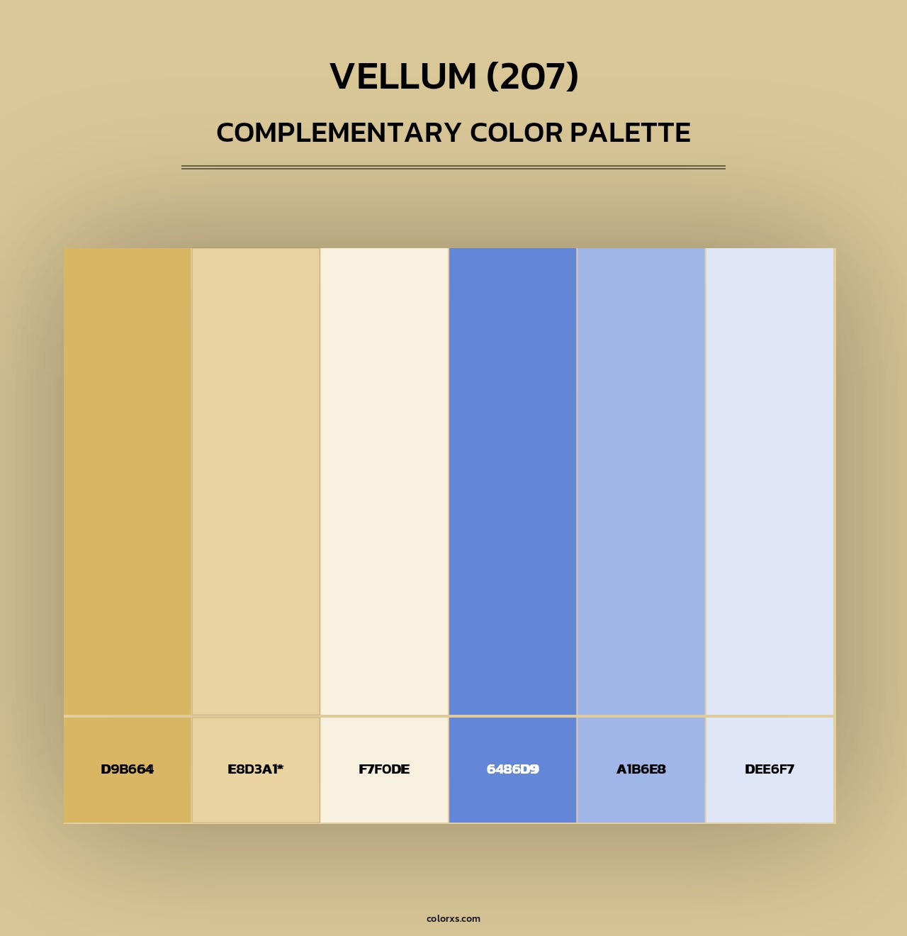 Vellum (207) - Complementary Color Palette