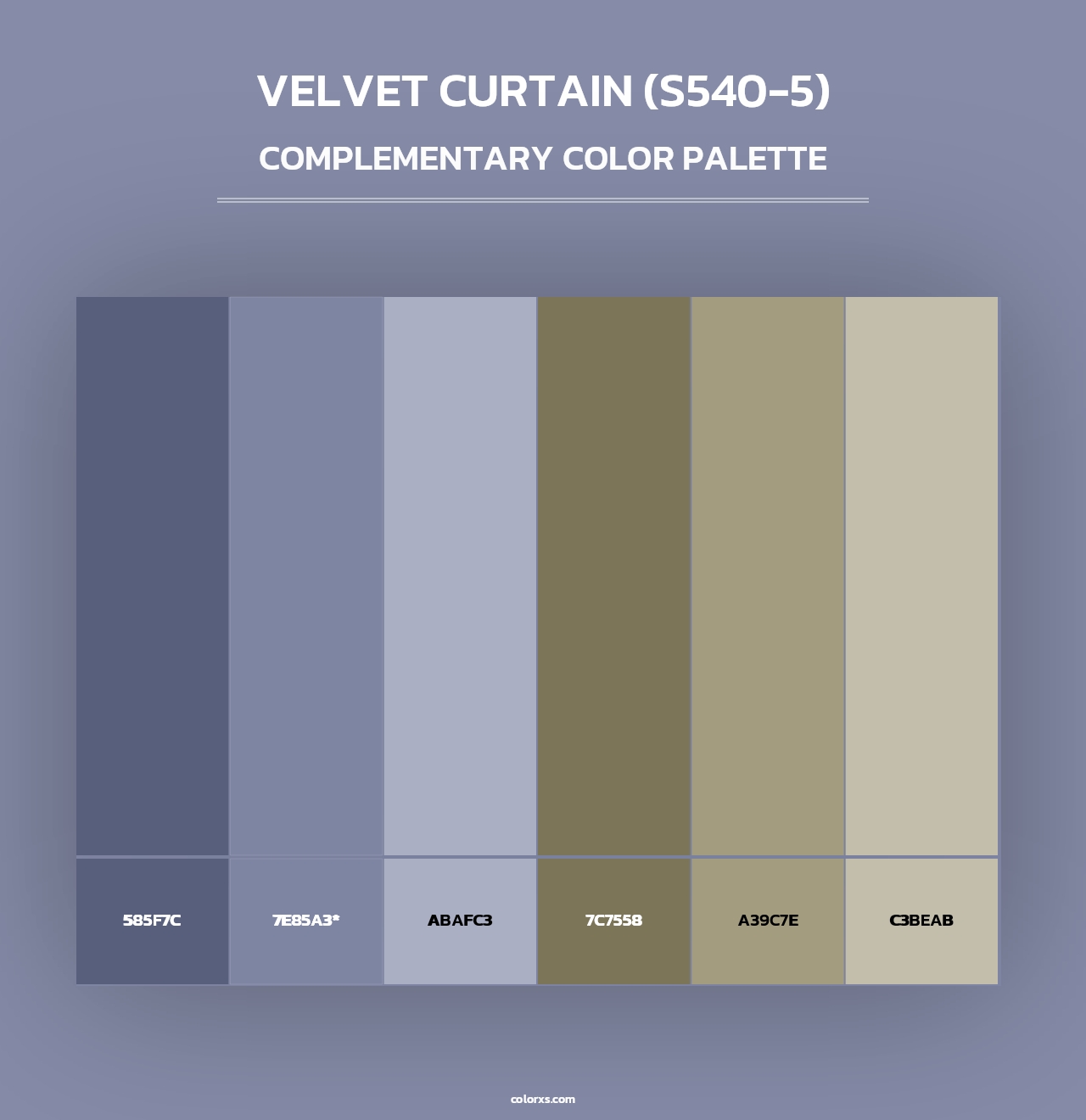 Velvet Curtain (S540-5) - Complementary Color Palette