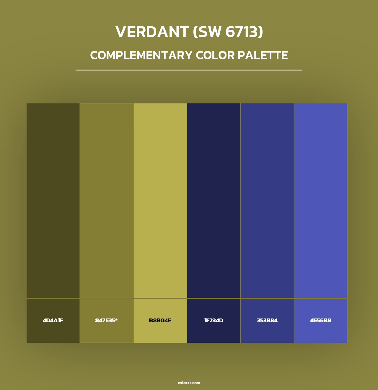 Verdant (SW 6713) - Complementary Color Palette
