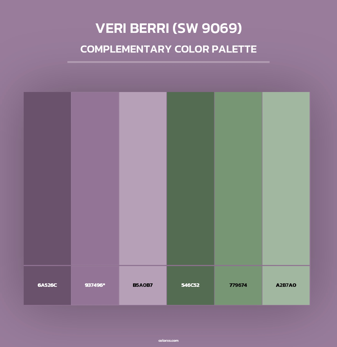 Veri Berri (SW 9069) - Complementary Color Palette