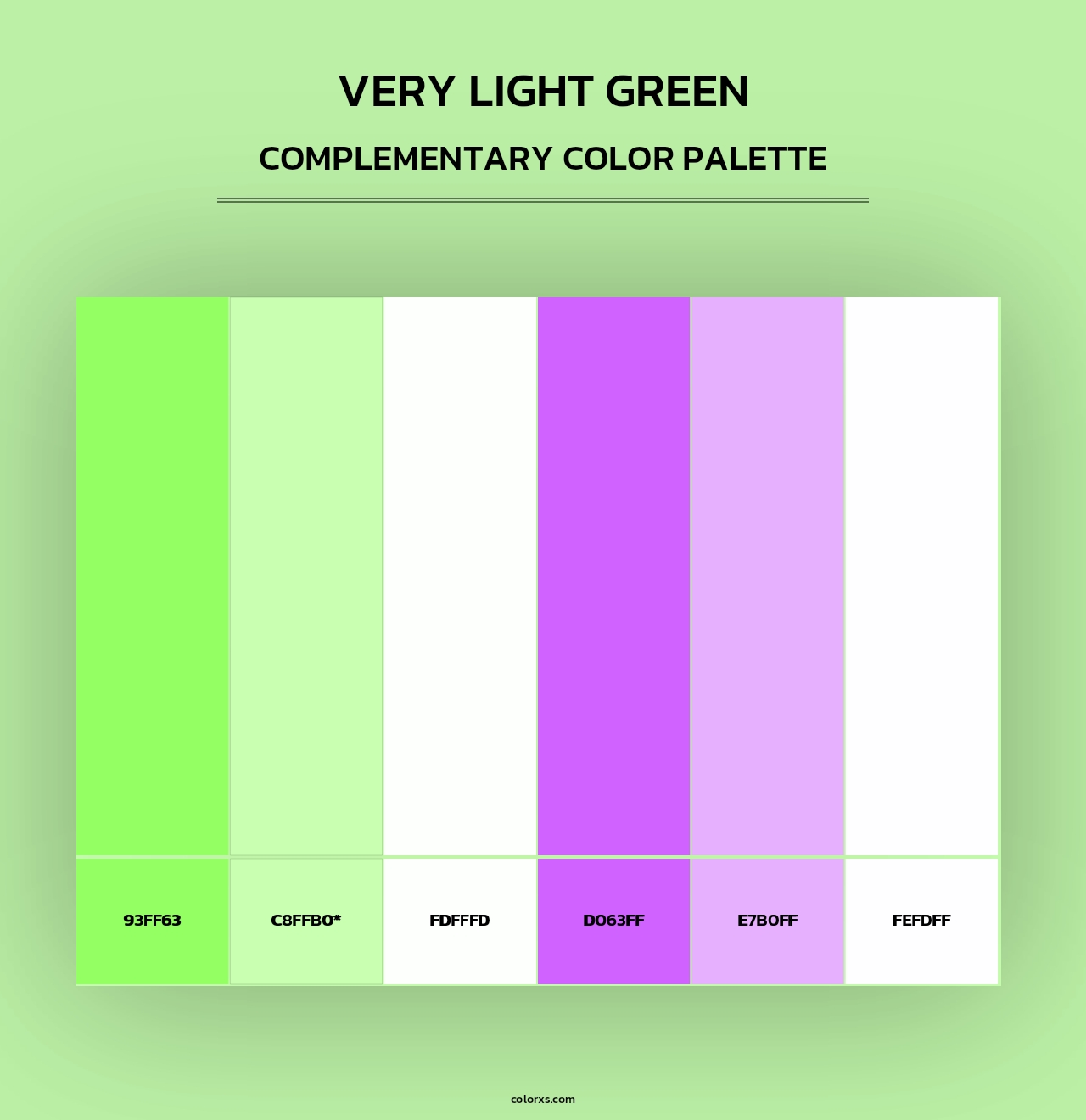 Very Light Green - Complementary Color Palette