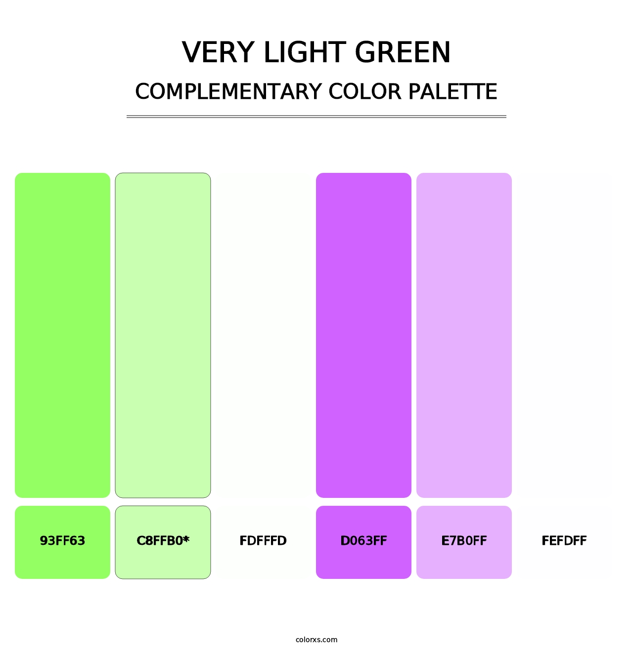 Very Light Green - Complementary Color Palette