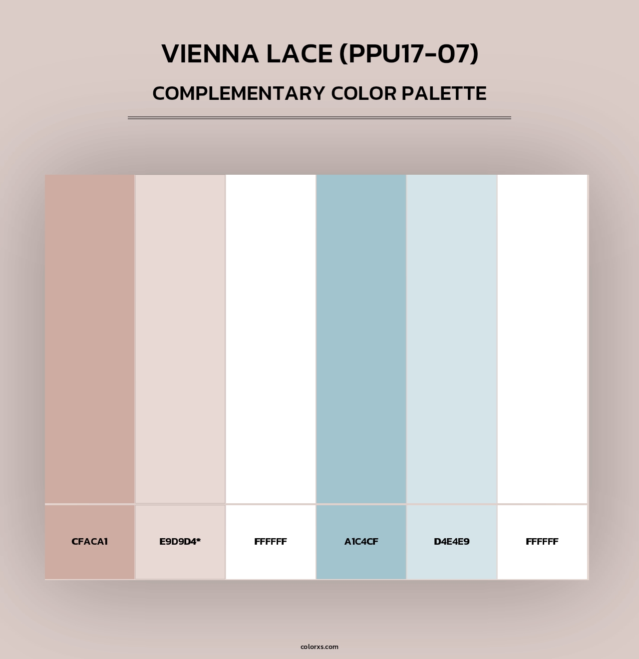 Vienna Lace (PPU17-07) - Complementary Color Palette