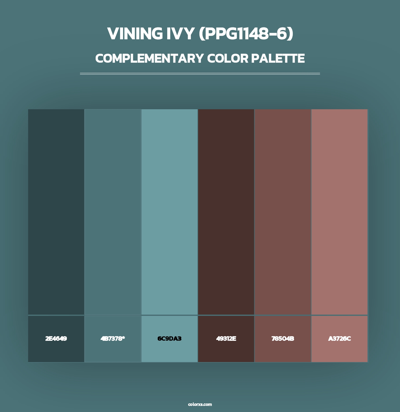 Vining Ivy (PPG1148-6) - Complementary Color Palette