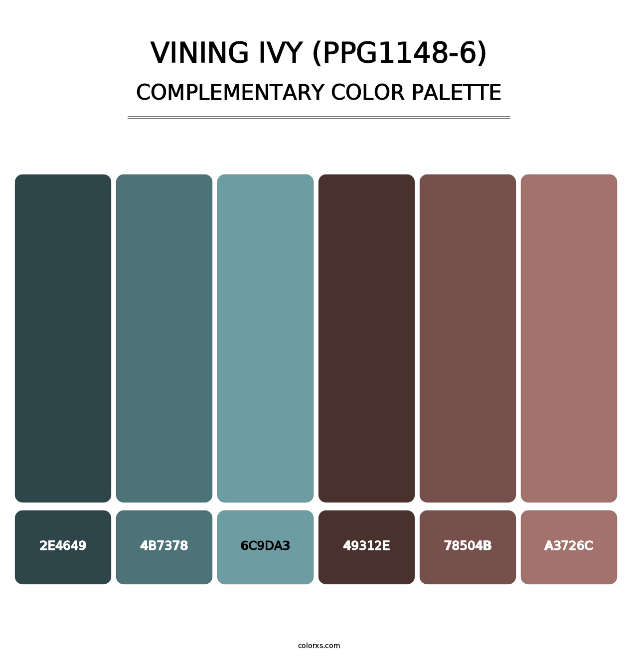 Vining Ivy (PPG1148-6) - Complementary Color Palette