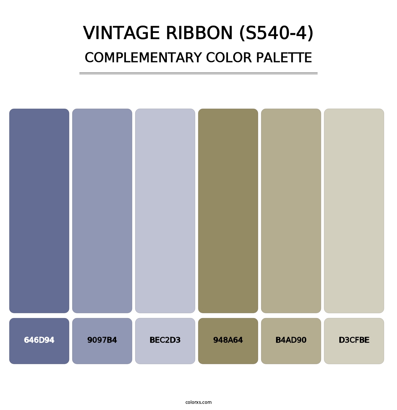 Vintage Ribbon (S540-4) - Complementary Color Palette