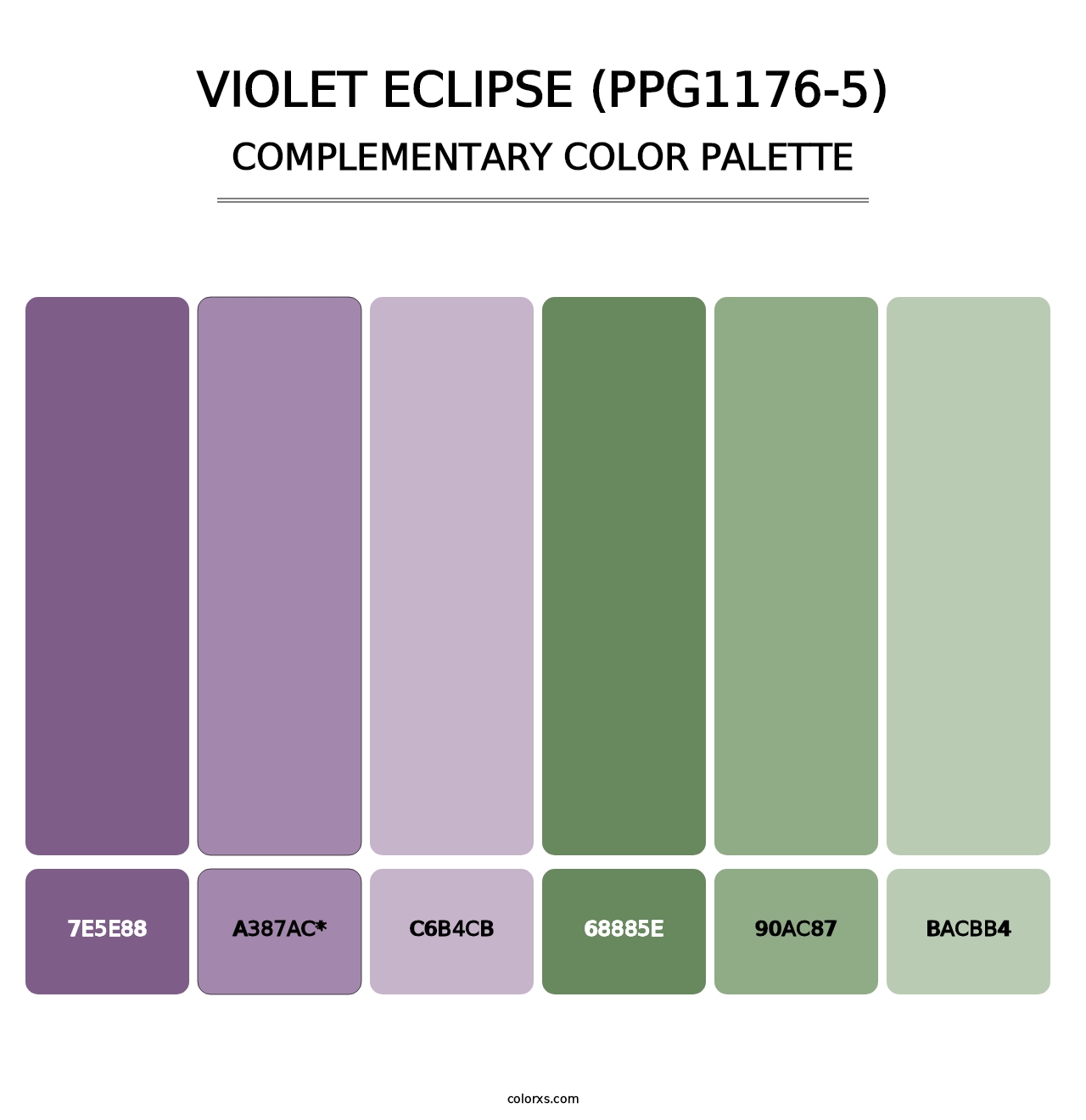 Violet Eclipse (PPG1176-5) - Complementary Color Palette