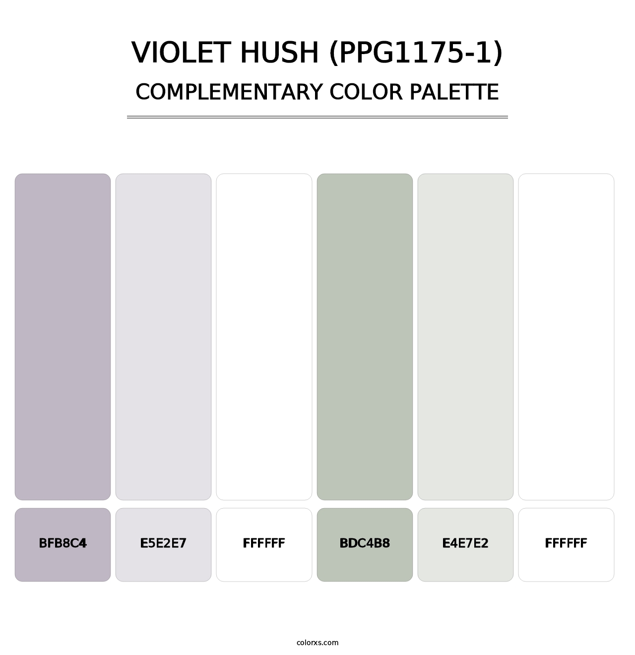 Violet Hush (PPG1175-1) - Complementary Color Palette