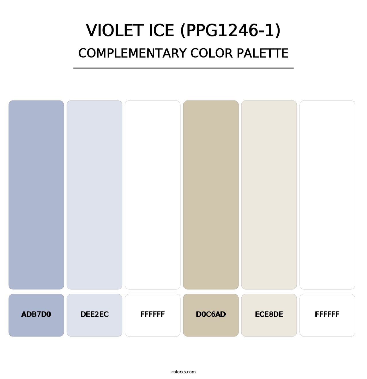 Violet Ice (PPG1246-1) - Complementary Color Palette