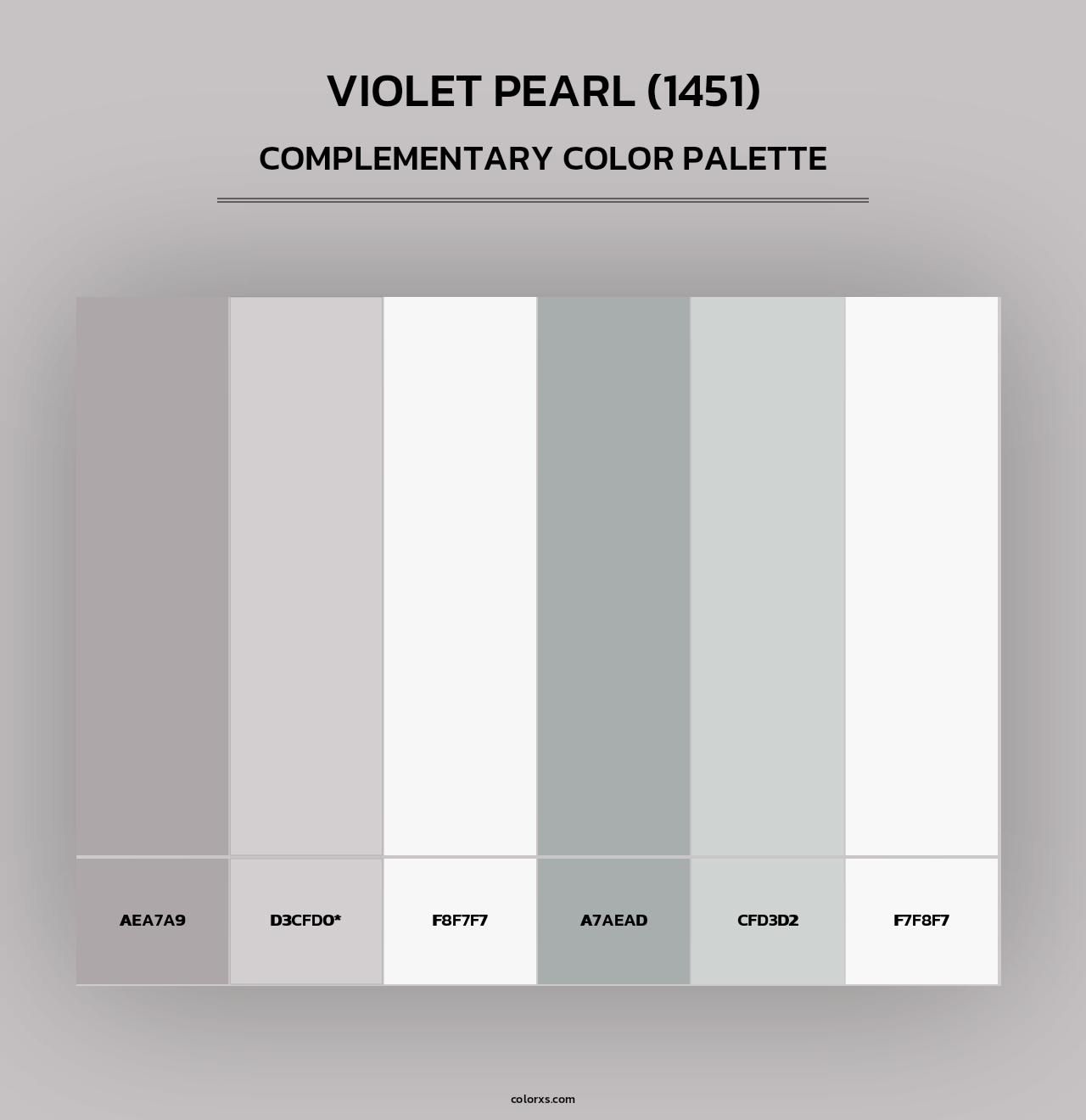 Violet Pearl (1451) - Complementary Color Palette