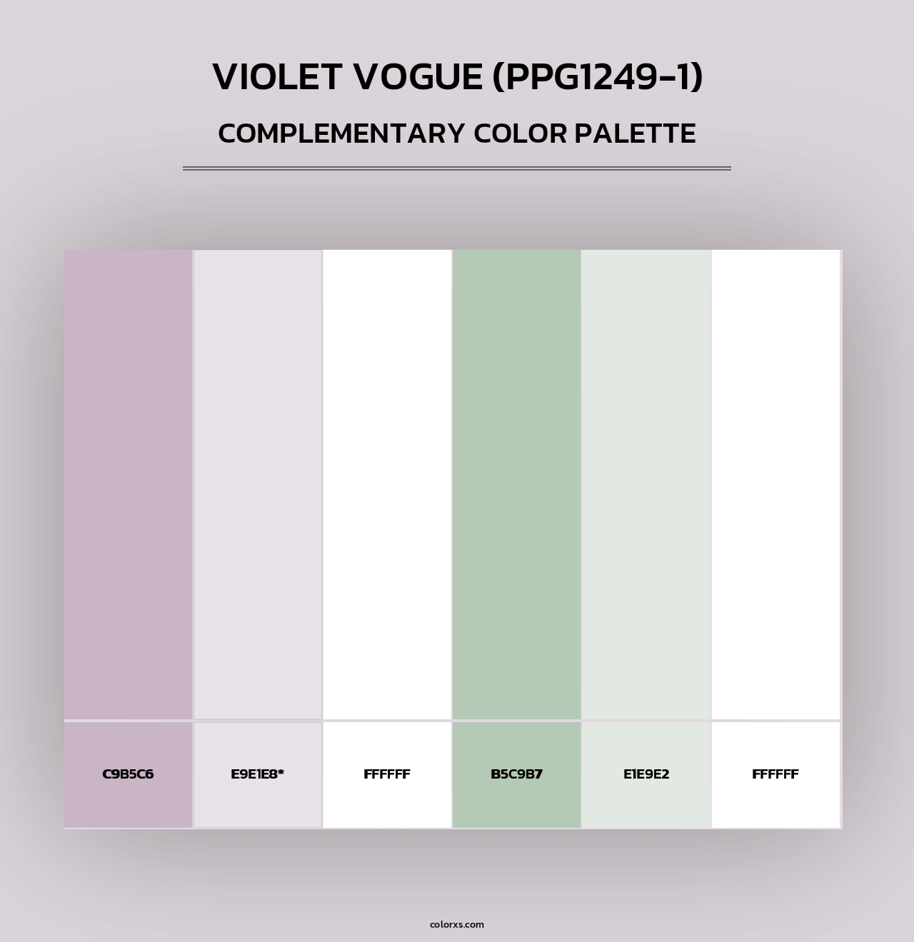 Violet Vogue (PPG1249-1) - Complementary Color Palette
