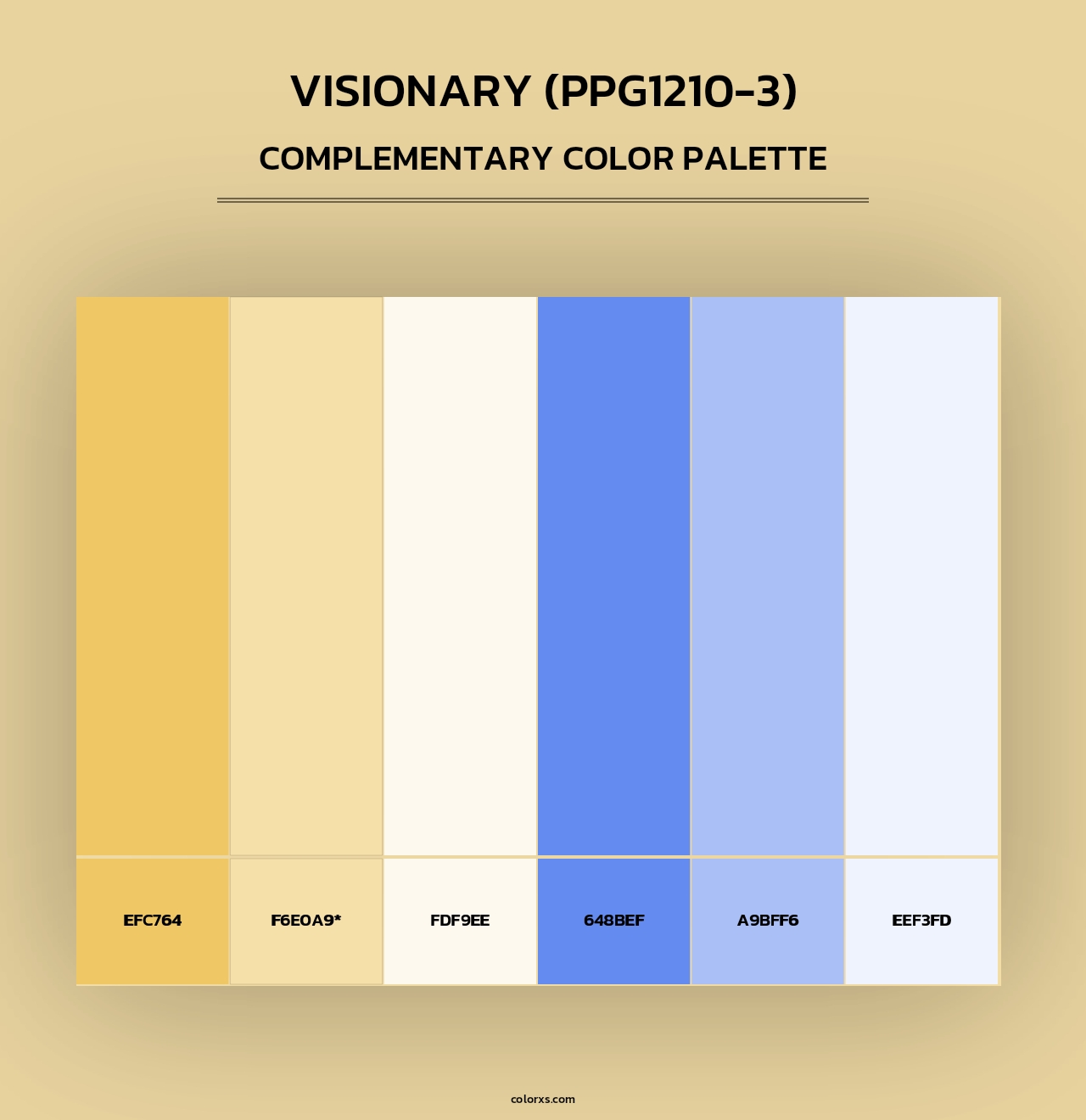 Visionary (PPG1210-3) - Complementary Color Palette