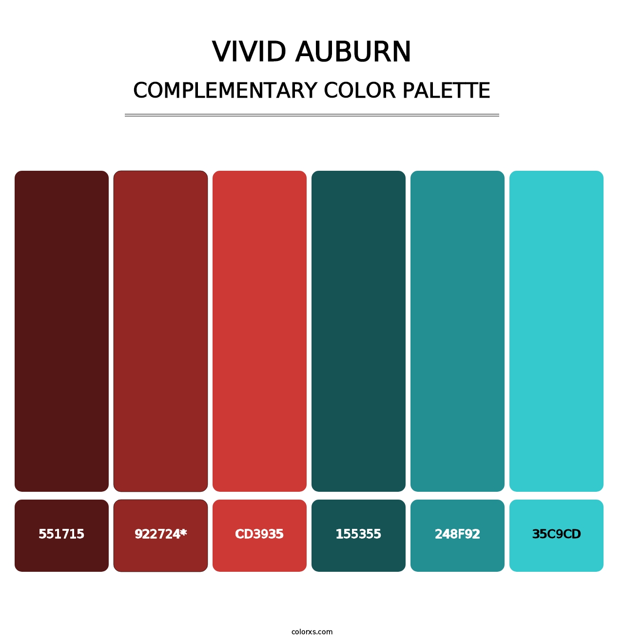Vivid Auburn - Complementary Color Palette