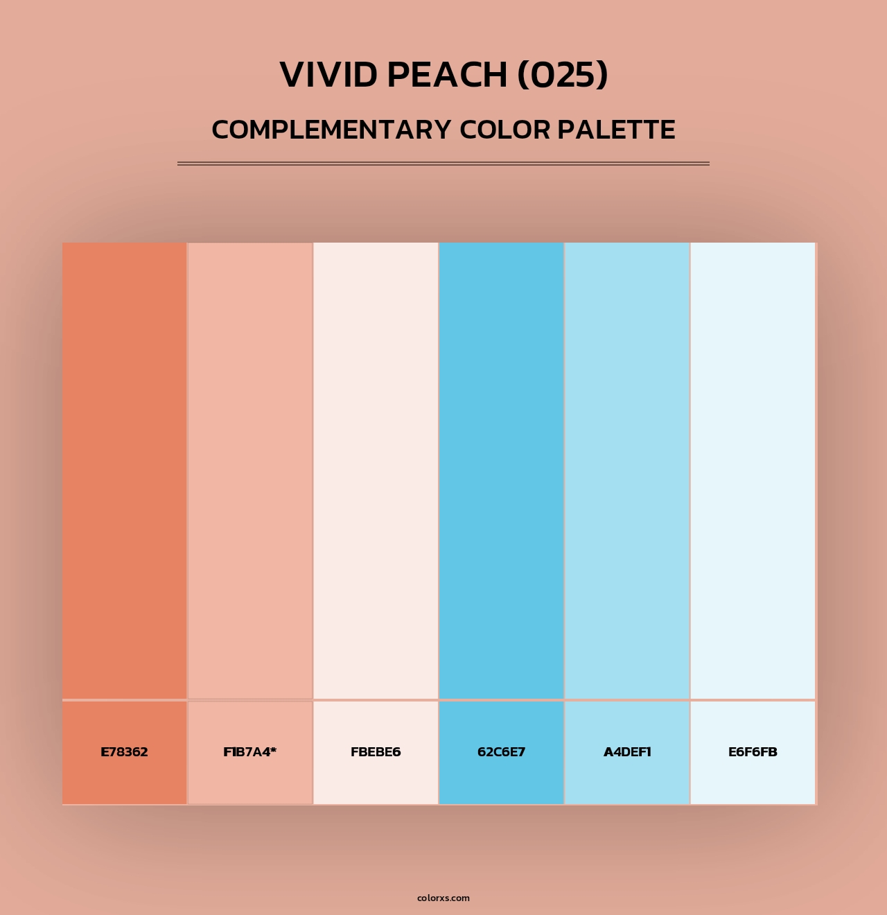 Vivid Peach (025) - Complementary Color Palette