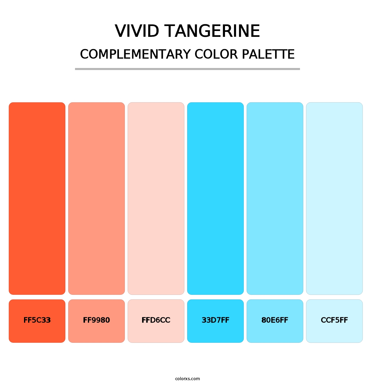 Vivid Tangerine - Complementary Color Palette