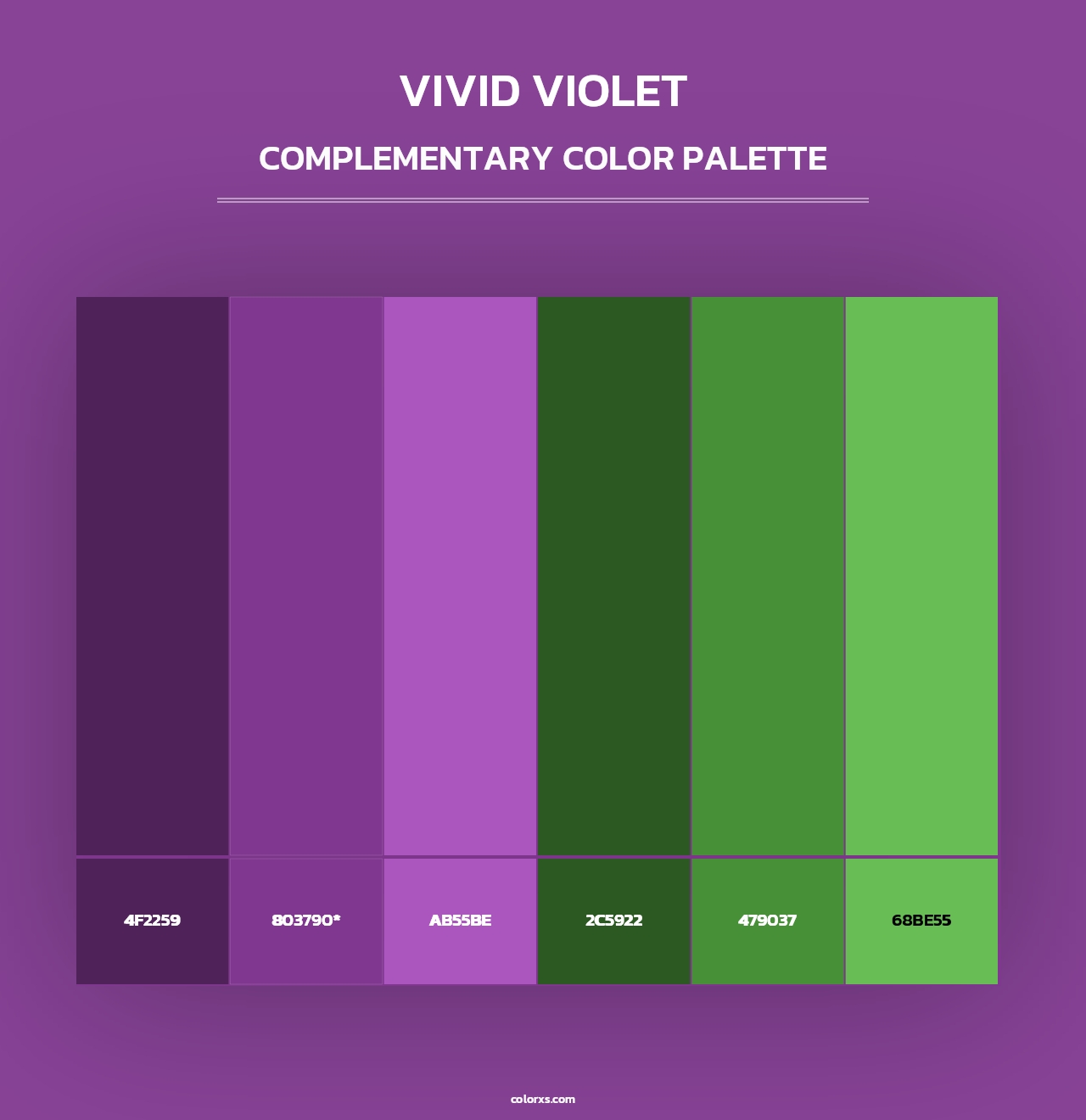 Vivid Violet - Complementary Color Palette