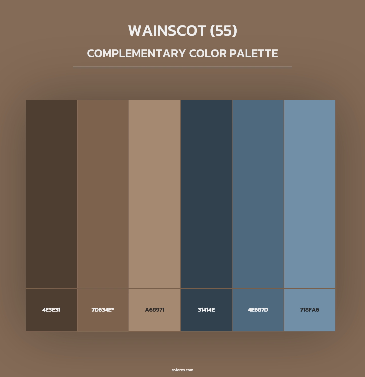 Wainscot (55) - Complementary Color Palette