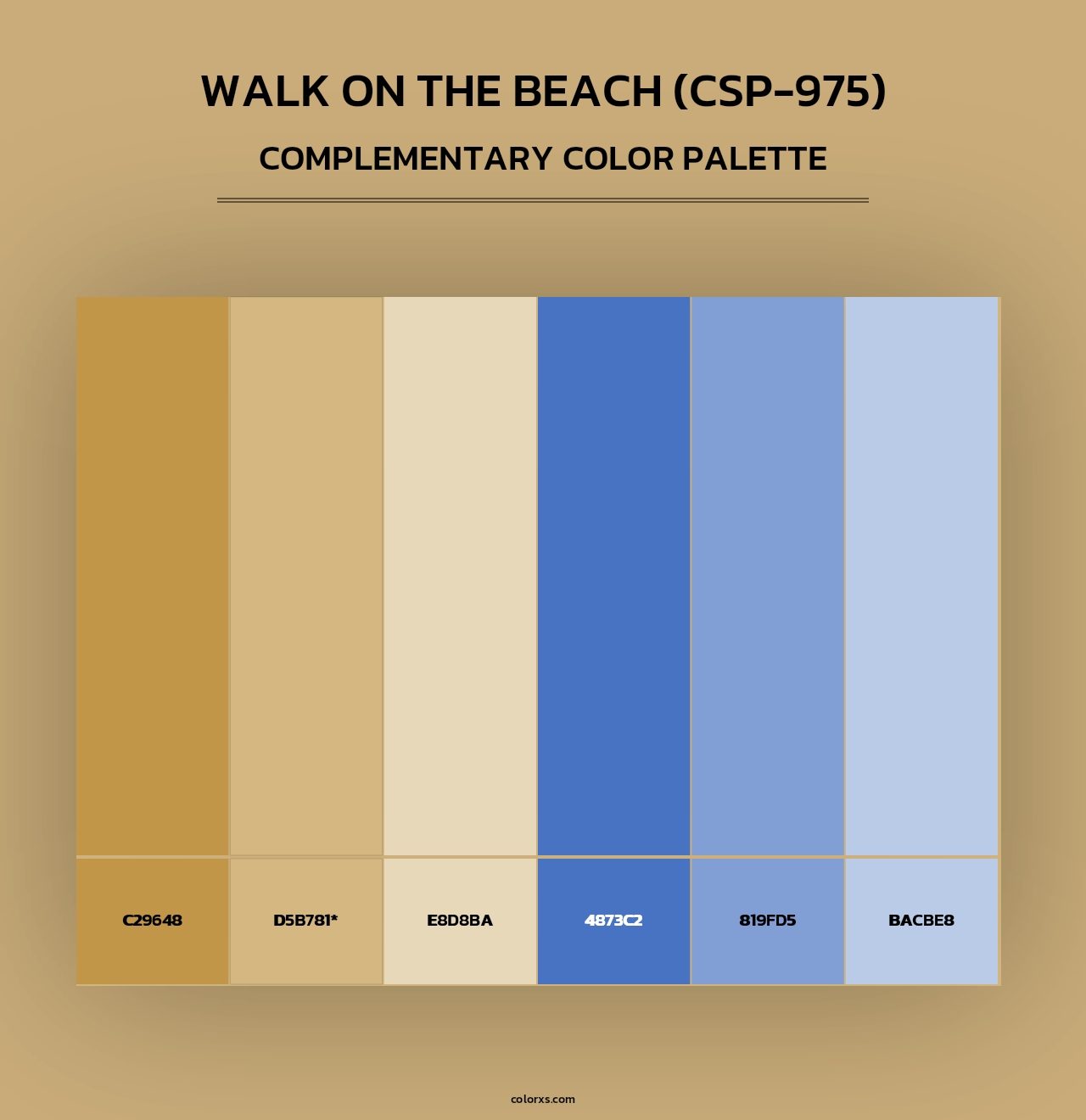 Walk on the Beach (CSP-975) - Complementary Color Palette