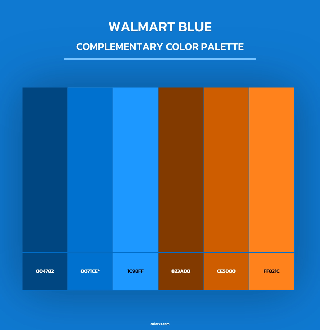 Walmart Blue - Complementary Color Palette