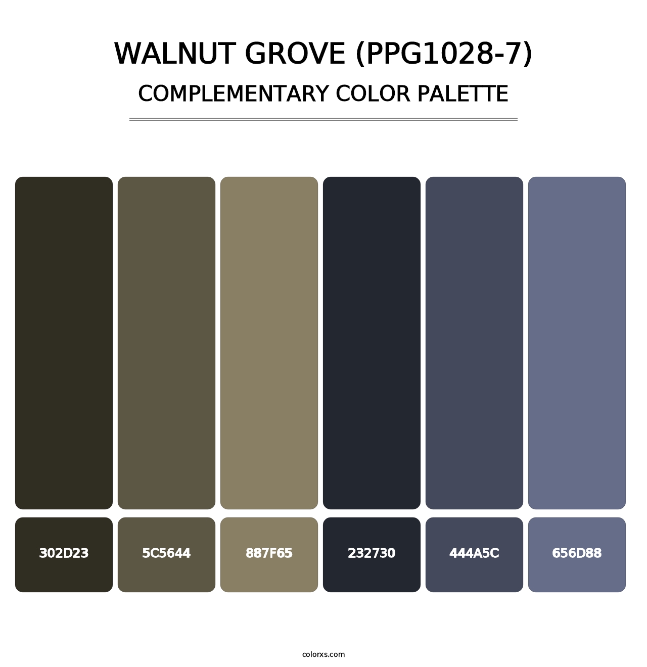 Walnut Grove (PPG1028-7) - Complementary Color Palette