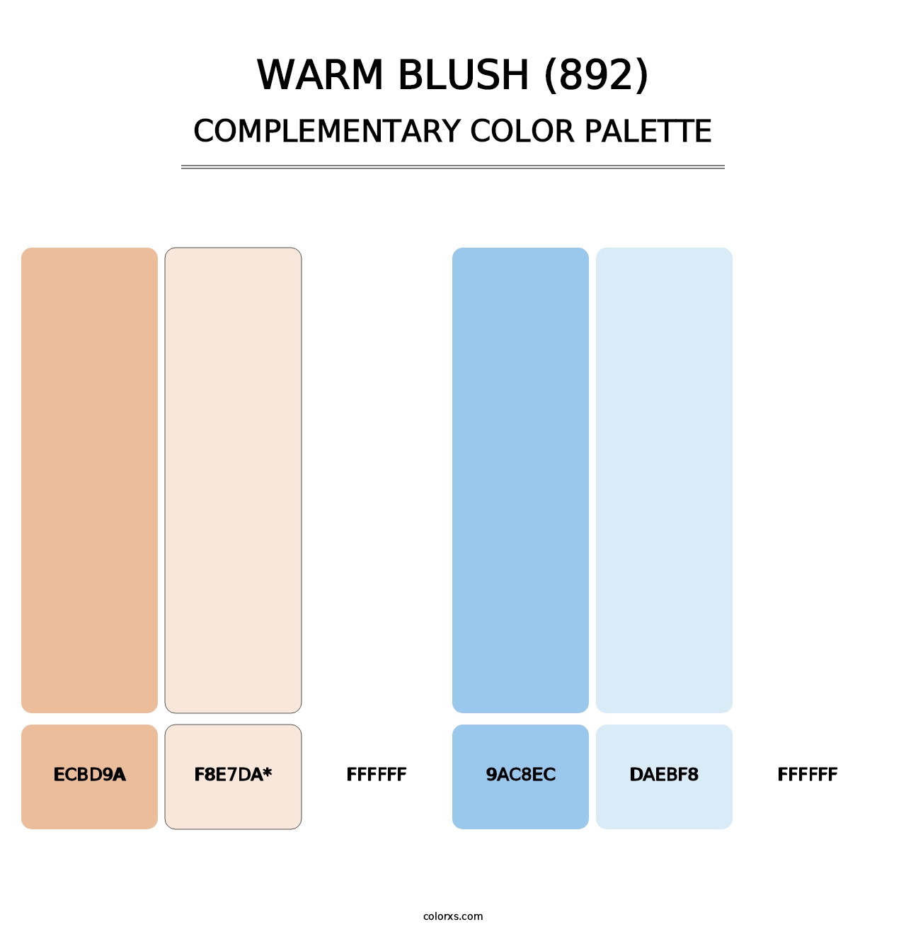 Warm Blush (892) - Complementary Color Palette
