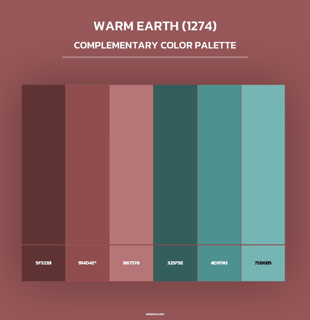 Warm Earth (1274) - Complementary Color Palette