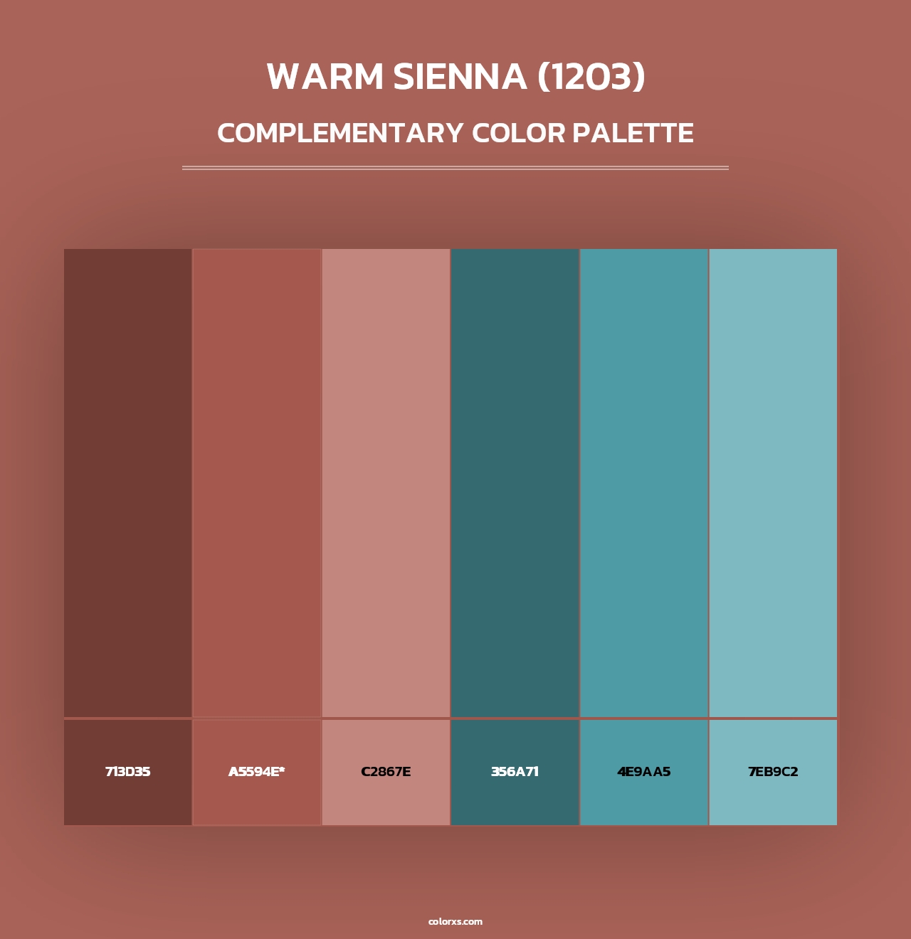 Warm Sienna (1203) - Complementary Color Palette