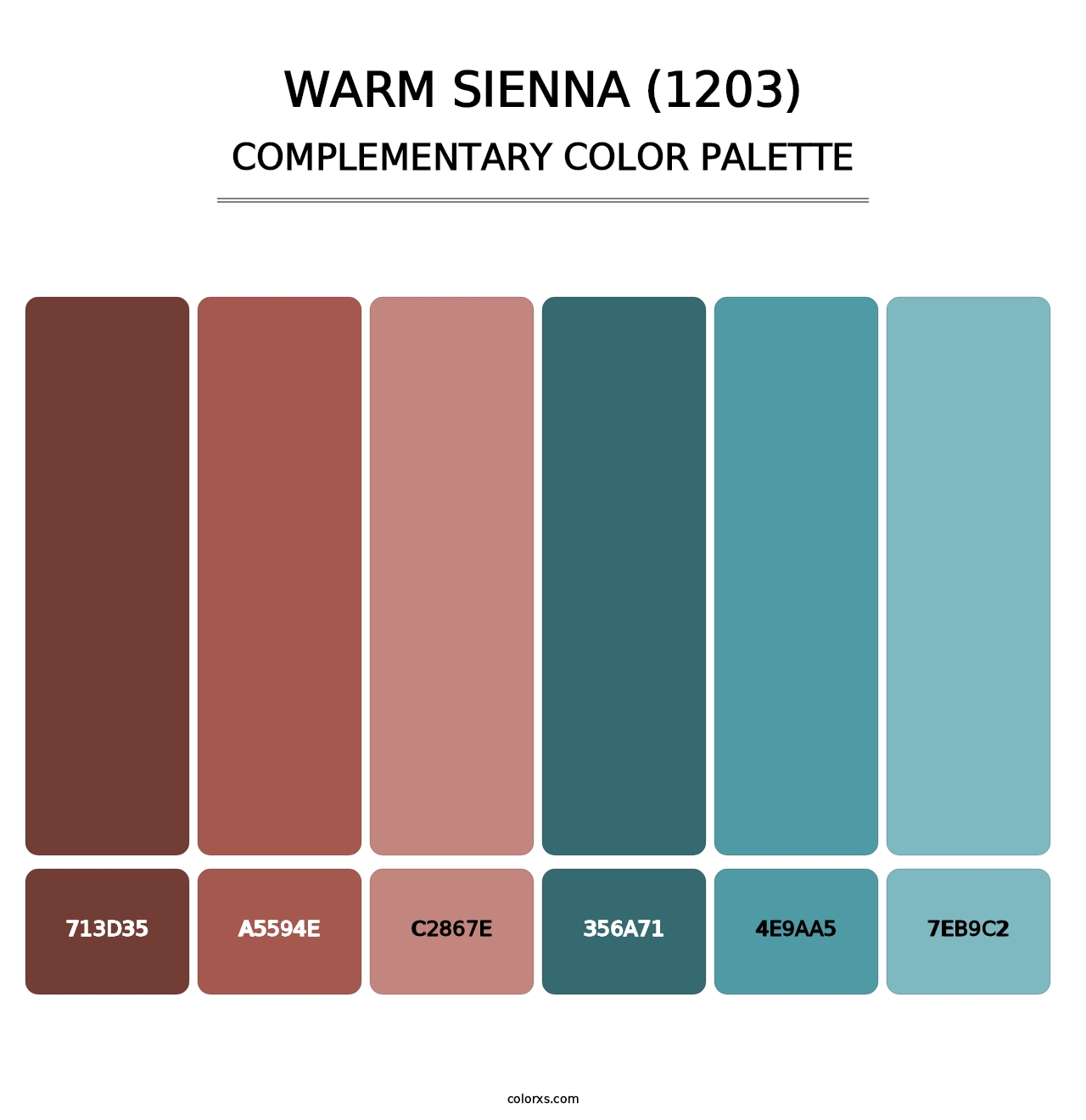 Warm Sienna (1203) - Complementary Color Palette