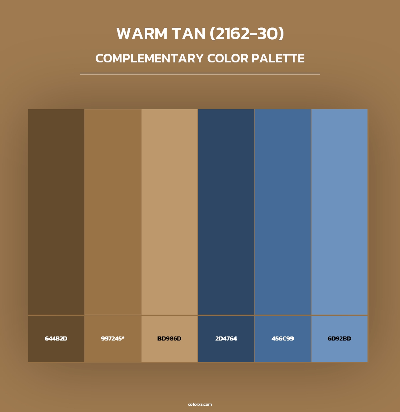 Warm Tan (2162-30) - Complementary Color Palette