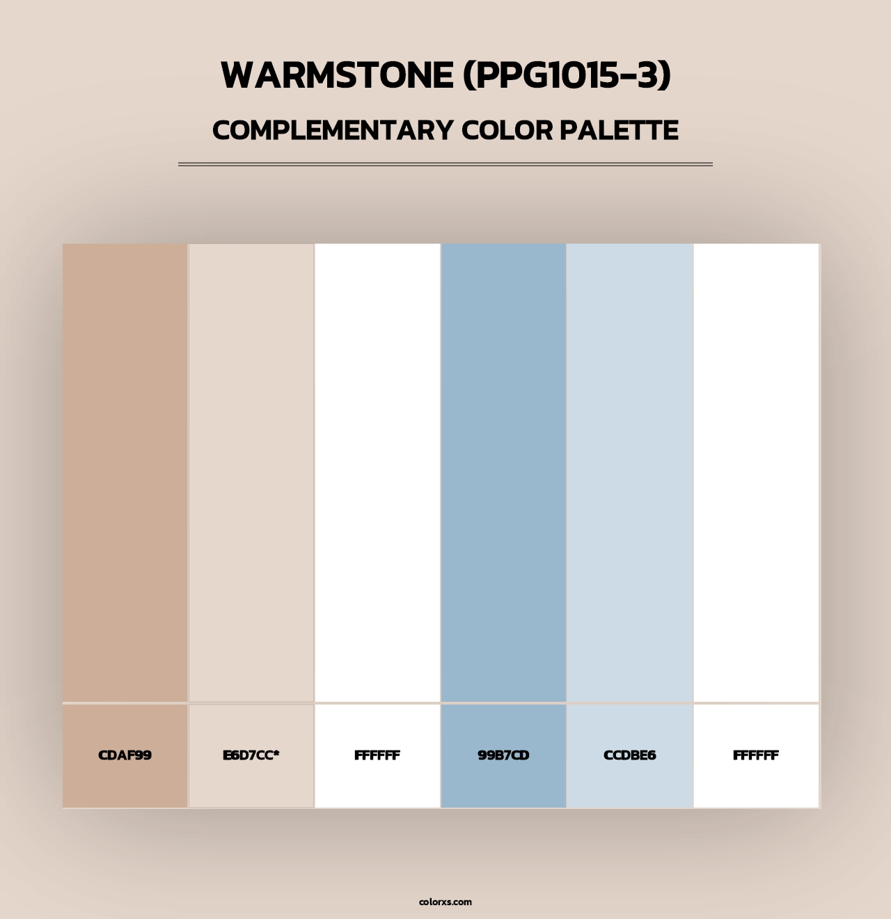 Warmstone (PPG1015-3) - Complementary Color Palette