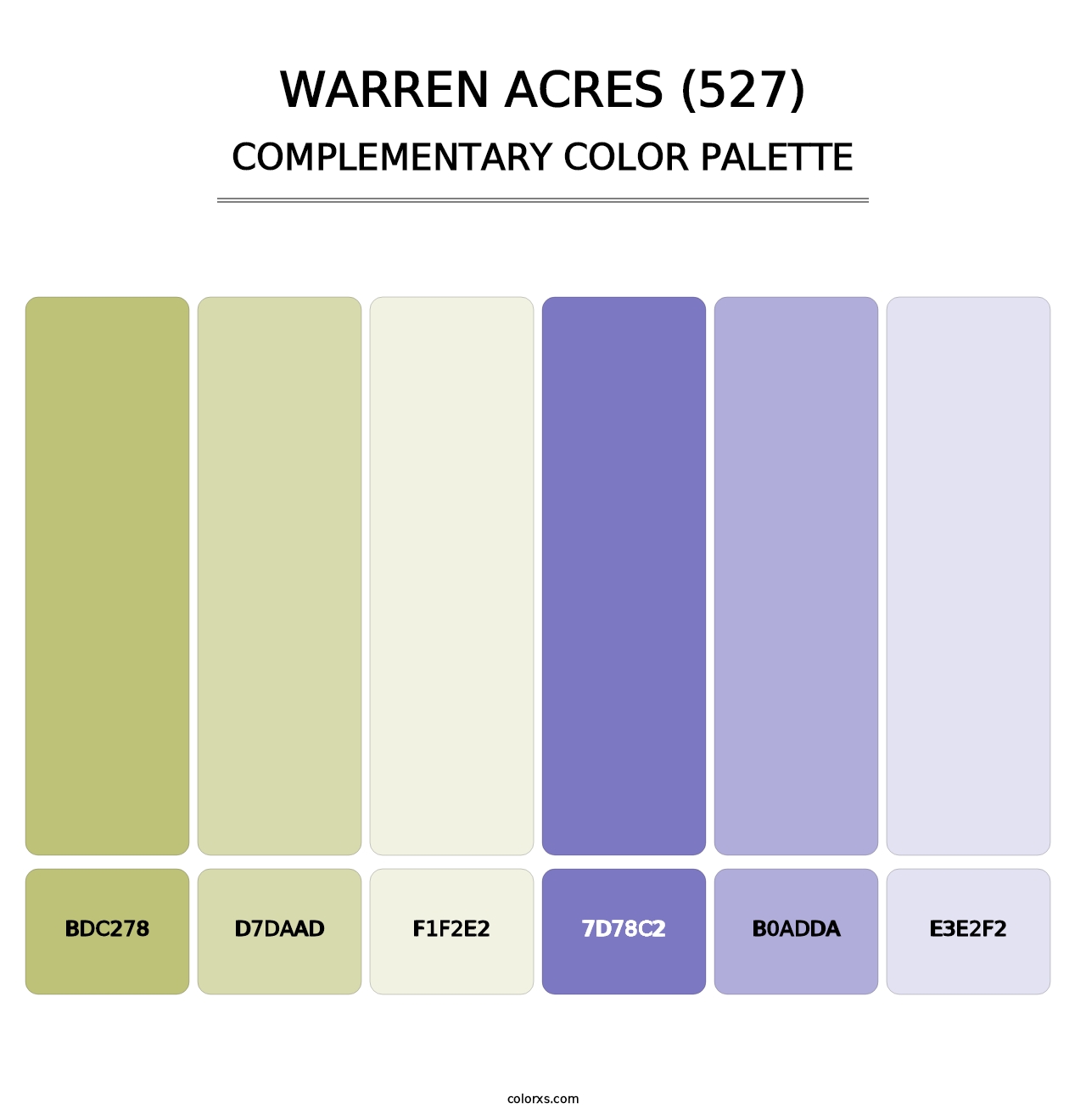 Warren Acres (527) - Complementary Color Palette
