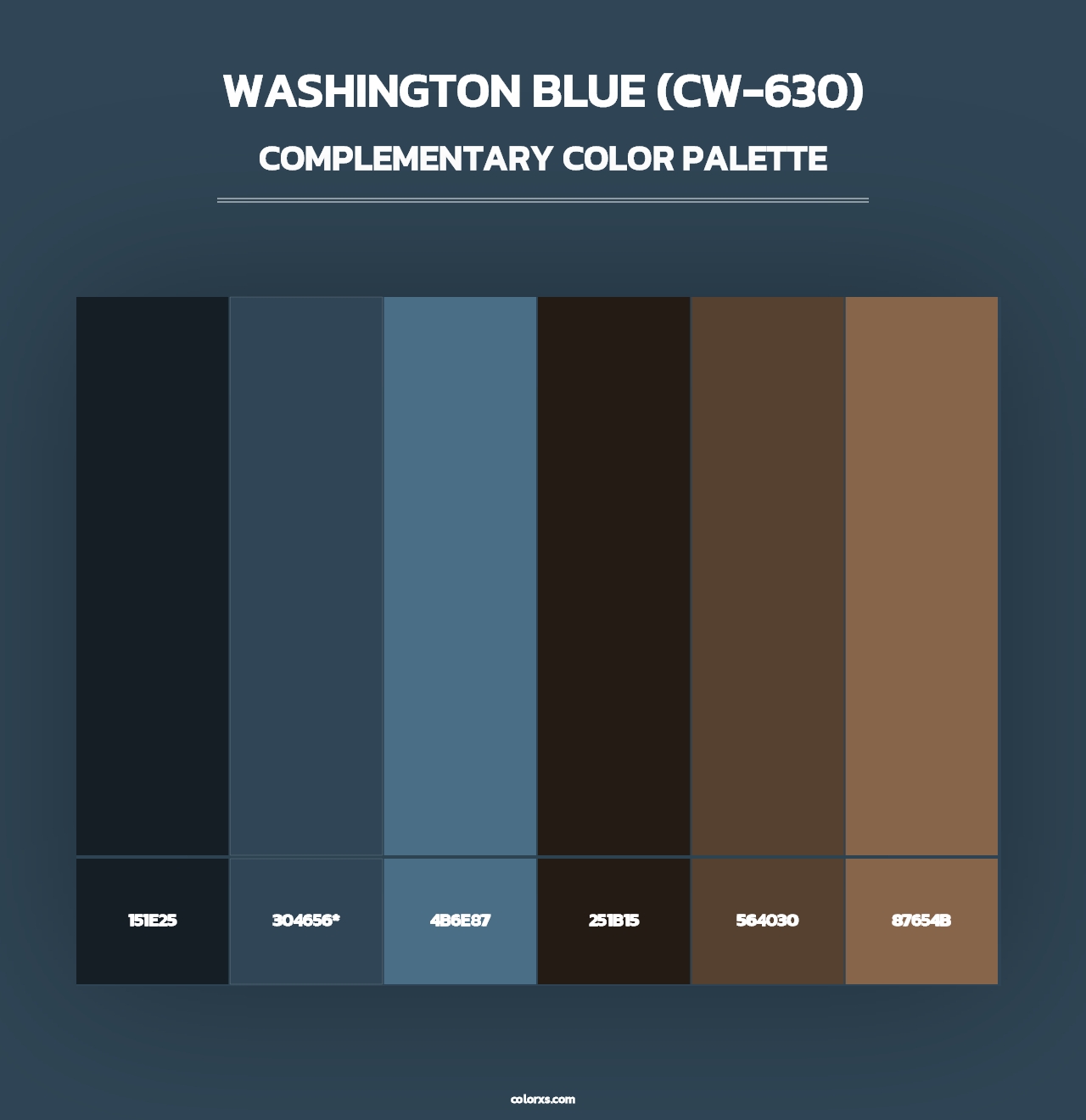 Washington Blue (CW-630) - Complementary Color Palette