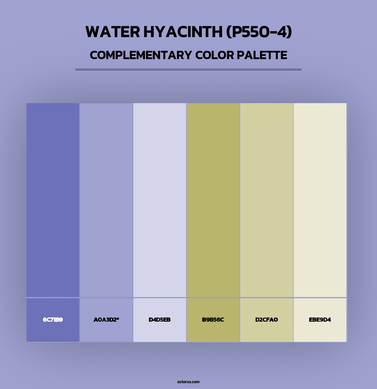 Water Hyacinth (P550-4) - Complementary Color Palette